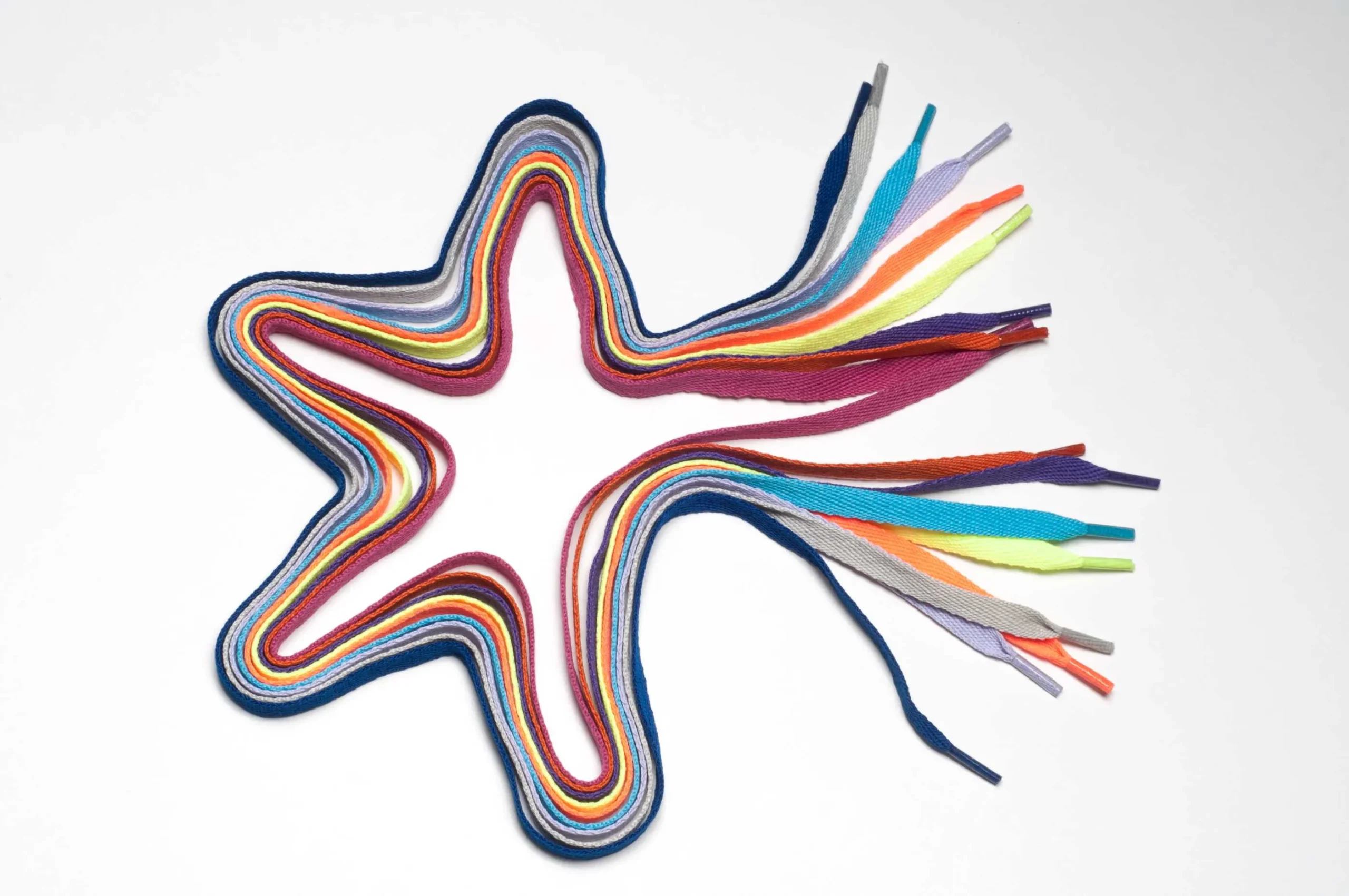 Cordones poliester chatos articulo 64