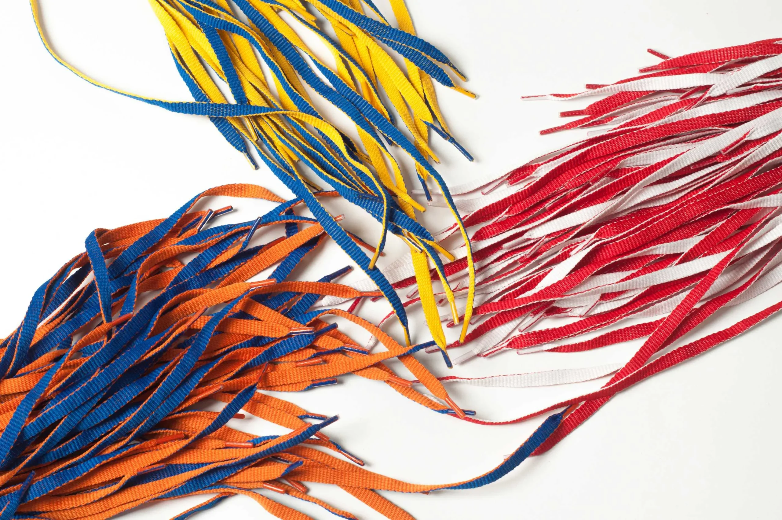 Cordones poliester chatos doble faz